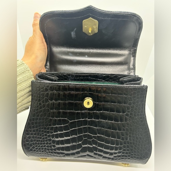 Barry Kieselstein Cord Vintage Black Alligator Small Trophy Bag - Picture 8 of 14